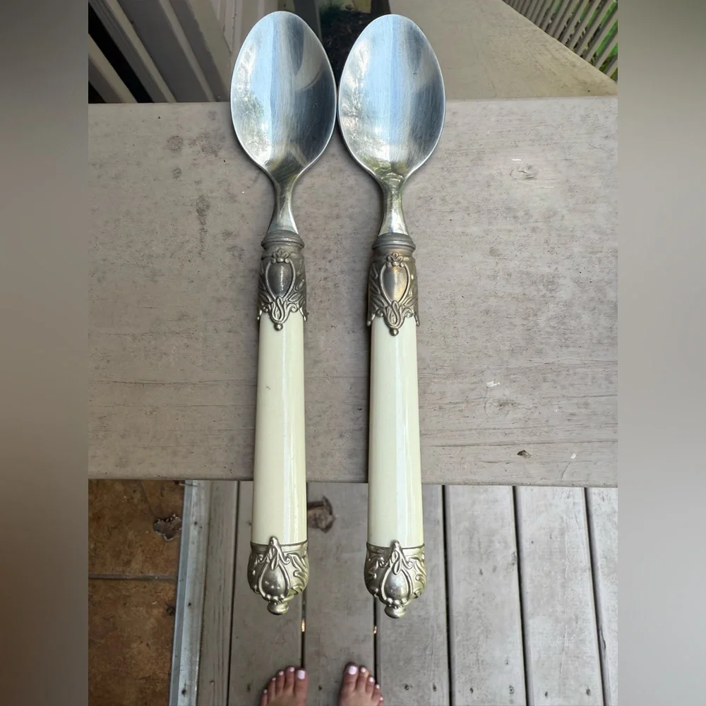 Home Essentials RENAISSANCE BONE 18/10 Stainless Silverware set of 2 spoons
